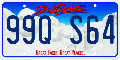 SD license plate 99QS64