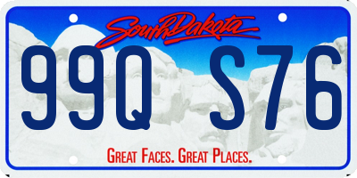 SD license plate 99QS76