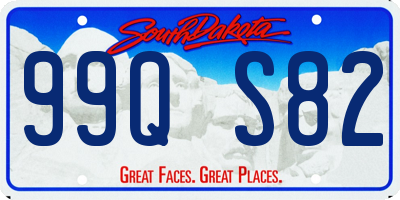 SD license plate 99QS82