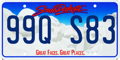 SD license plate 99QS83