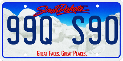SD license plate 99QS90