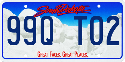 SD license plate 99QT02