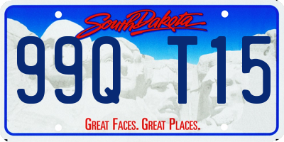 SD license plate 99QT15