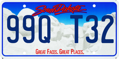SD license plate 99QT32