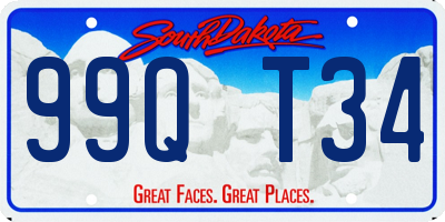 SD license plate 99QT34
