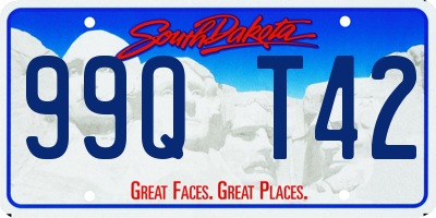 SD license plate 99QT42