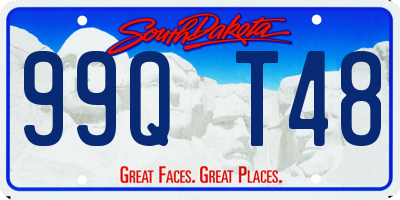 SD license plate 99QT48