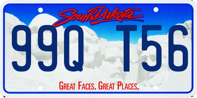 SD license plate 99QT56