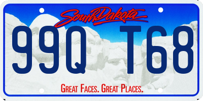 SD license plate 99QT68