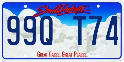 SD license plate 99QT74