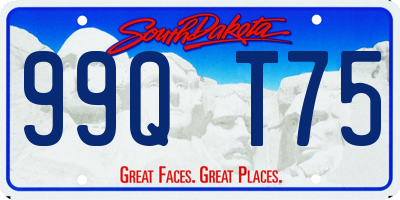 SD license plate 99QT75