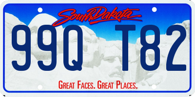 SD license plate 99QT82