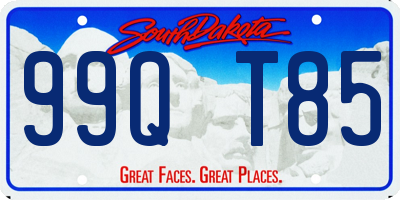 SD license plate 99QT85