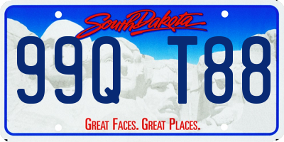 SD license plate 99QT88