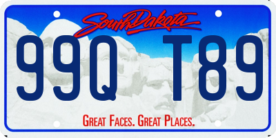 SD license plate 99QT89