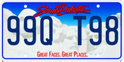 SD license plate 99QT98