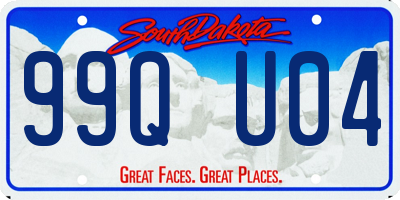 SD license plate 99QU04