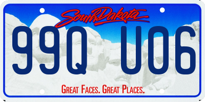 SD license plate 99QU06