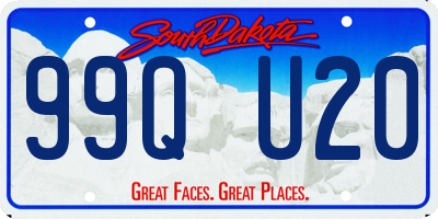 SD license plate 99QU20