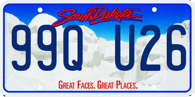 SD license plate 99QU26