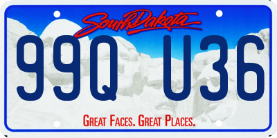 SD license plate 99QU36