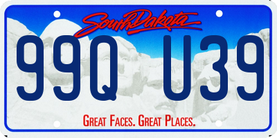 SD license plate 99QU39