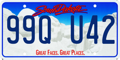 SD license plate 99QU42