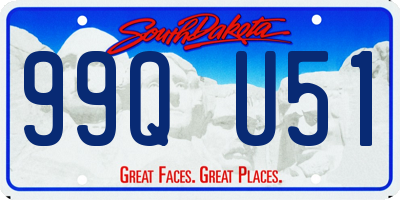 SD license plate 99QU51