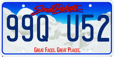SD license plate 99QU52