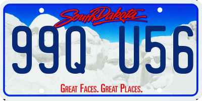 SD license plate 99QU56