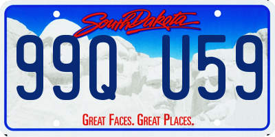 SD license plate 99QU59