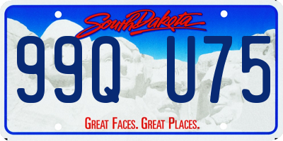 SD license plate 99QU75