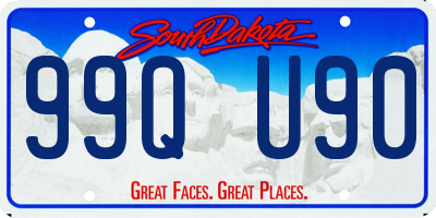 SD license plate 99QU90