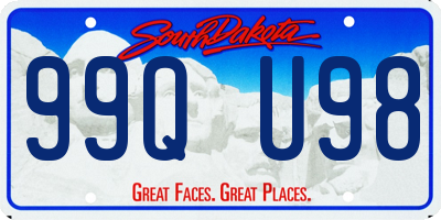 SD license plate 99QU98