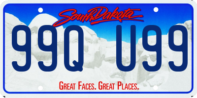SD license plate 99QU99