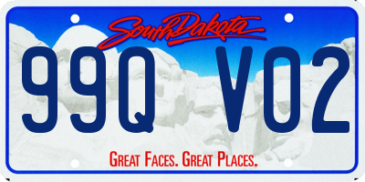 SD license plate 99QV02