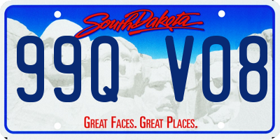 SD license plate 99QV08