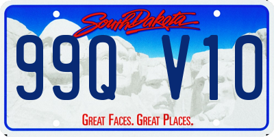 SD license plate 99QV10