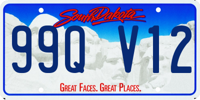 SD license plate 99QV12