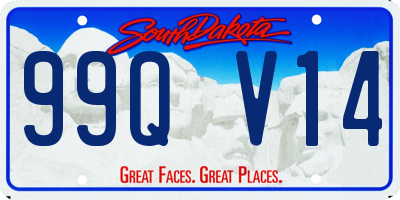 SD license plate 99QV14