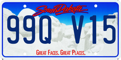 SD license plate 99QV15