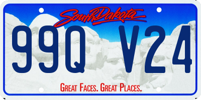 SD license plate 99QV24