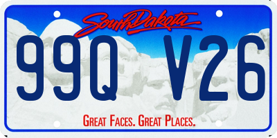 SD license plate 99QV26