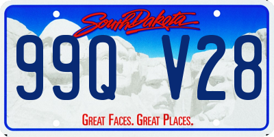 SD license plate 99QV28