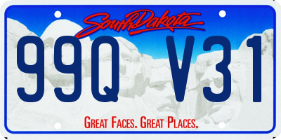 SD license plate 99QV31