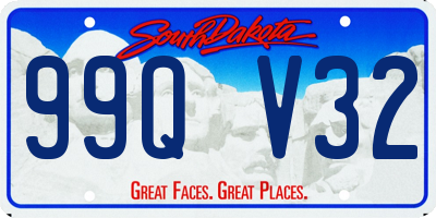 SD license plate 99QV32