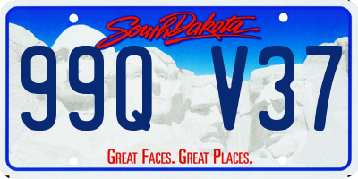 SD license plate 99QV37