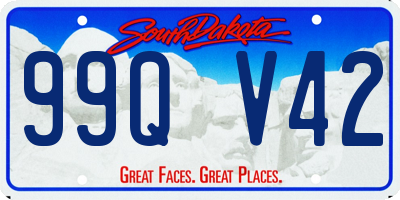 SD license plate 99QV42