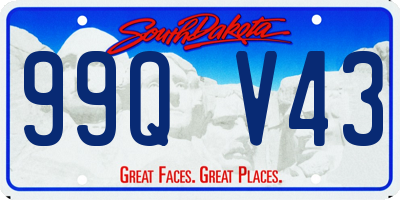 SD license plate 99QV43