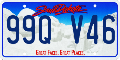 SD license plate 99QV46